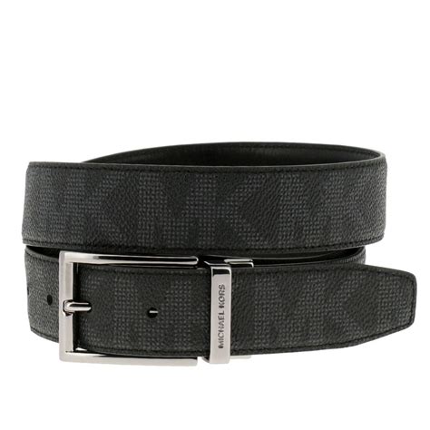 michael kors mens logo leather belt|black Michael Kors men belt.